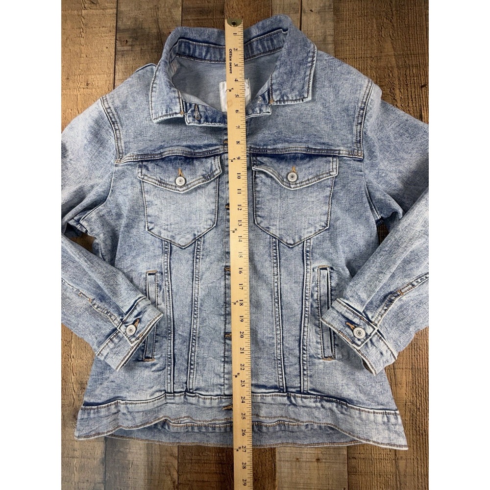 Abercrombie & Fitch Women's Light Wash Denim Trucker Jacket Size S - Picture 2 of 6